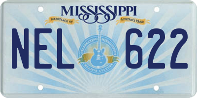 MS license plate NEL622