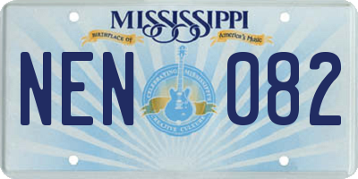 MS license plate NEN082