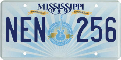 MS license plate NEN256