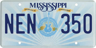 MS license plate NEN350