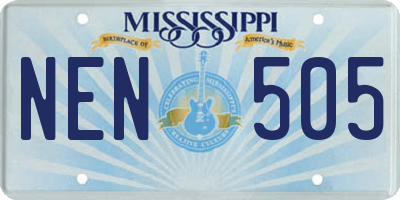 MS license plate NEN505