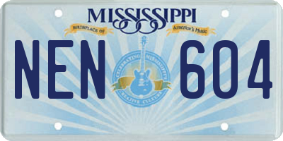 MS license plate NEN604