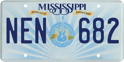 MS license plate NEN682