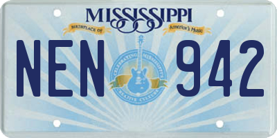 MS license plate NEN942