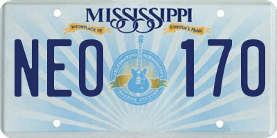 MS license plate NEO170