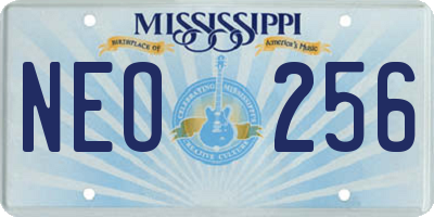 MS license plate NEO256