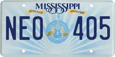 MS license plate NEO405