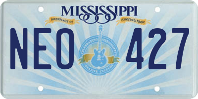 MS license plate NEO427