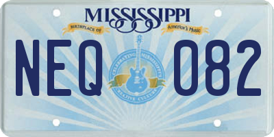 MS license plate NEQ082