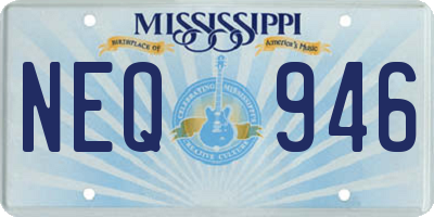 MS license plate NEQ946