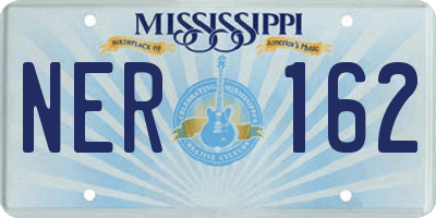 MS license plate NER162