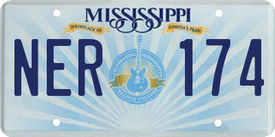 MS license plate NER174
