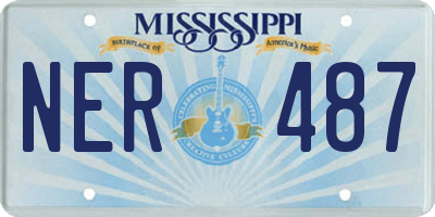 MS license plate NER487