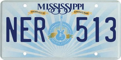 MS license plate NER513
