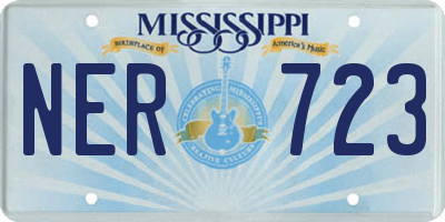 MS license plate NER723