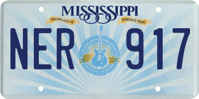 MS license plate NER917