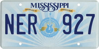 MS license plate NER927