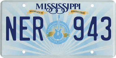 MS license plate NER943