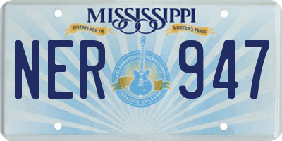 MS license plate NER947