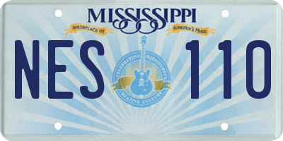 MS license plate NES110