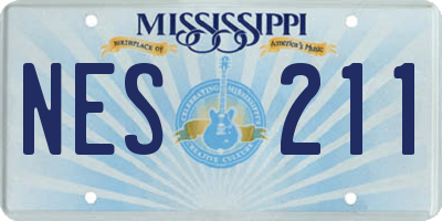 MS license plate NES211