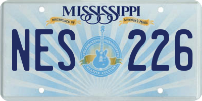 MS license plate NES226