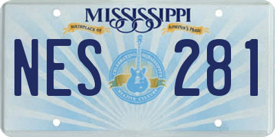 MS license plate NES281