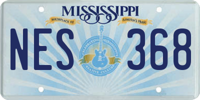 MS license plate NES368