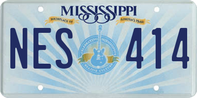 MS license plate NES414