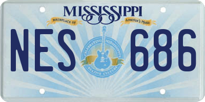 MS license plate NES686