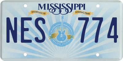 MS license plate NES774
