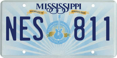 MS license plate NES811