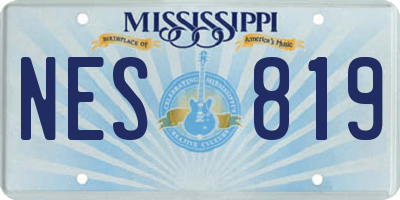 MS license plate NES819