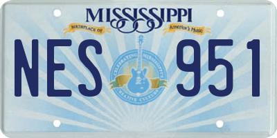 MS license plate NES951