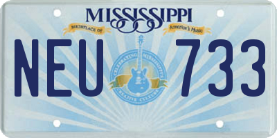MS license plate NEU733