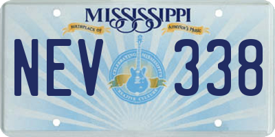 MS license plate NEV338