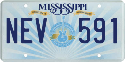 MS license plate NEV591