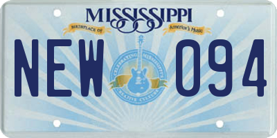 MS license plate NEW094