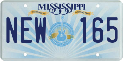 MS license plate NEW165
