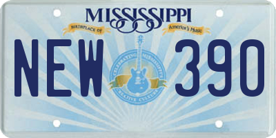 MS license plate NEW390
