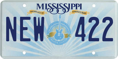MS license plate NEW422
