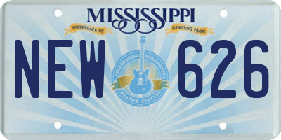 MS license plate NEW626