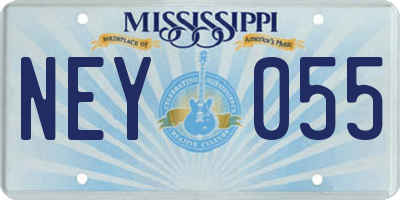 MS license plate NEY055
