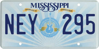 MS license plate NEY295