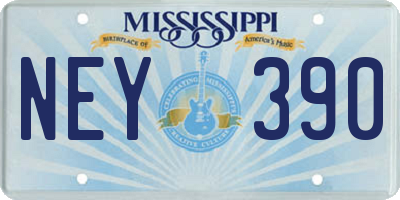 MS license plate NEY390