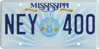 MS license plate NEY400