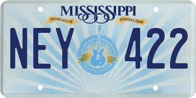 MS license plate NEY422