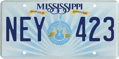 MS license plate NEY423