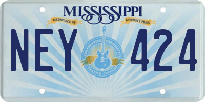 MS license plate NEY424