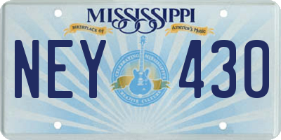 MS license plate NEY430